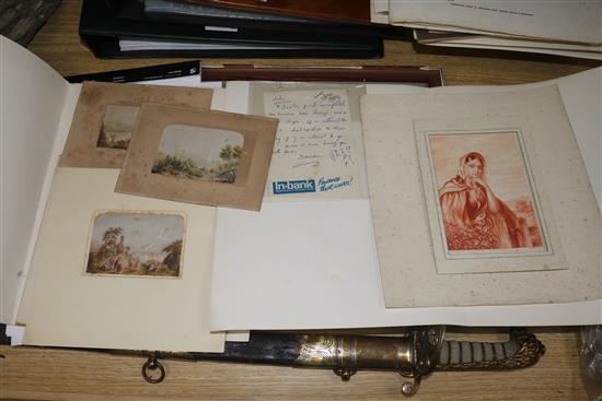 A collection of Baxter prints and Baxter book